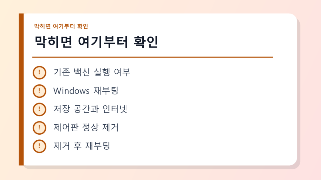 막히면 여기부터 확인 점검 이미지
